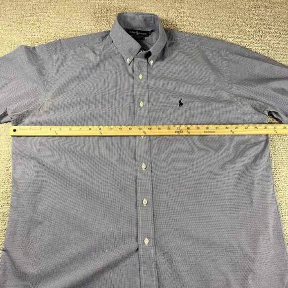 Polo Ralph Lauren Blake Plaid Button Down Shirt Blue White Men’s Size Large - Picture 5 of 8